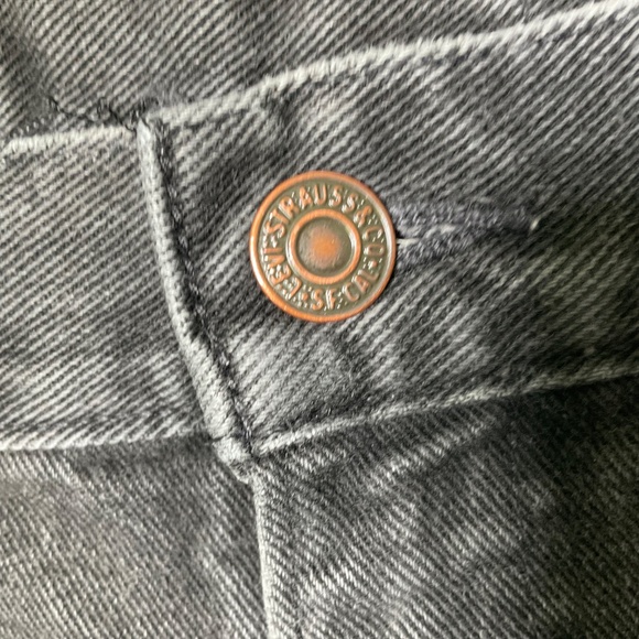 Levi’s Mens Vintage Orange Tab Black 100% Cotton Denim Jeans Relaxed Fit 34 x 30 - Picture 6 of 13